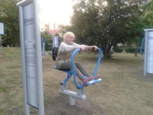 wioślarz - niczym na galerach... plenerowe siłownie